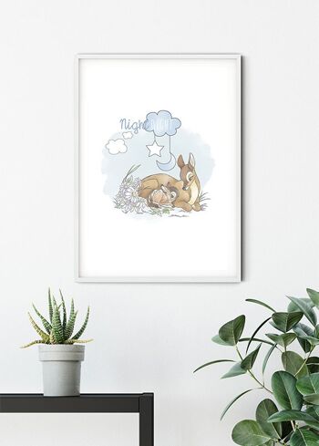 Papier peint - Bambi Good Night - Format : 50 x 70 cm 6