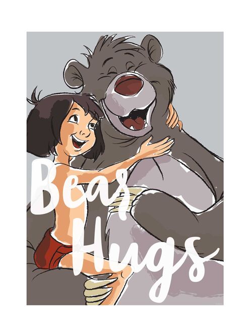 Wandbild - Bear Hug - Größe: 30 x 40 cm