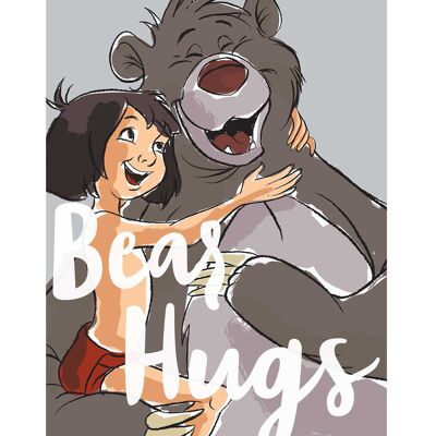 Wandbild - Bear Hug - Größe: 30 x 40 cm
