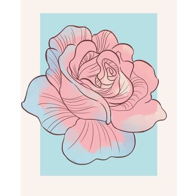 Murale - Cendrillon Rose - Format : 30 x 40 cm
