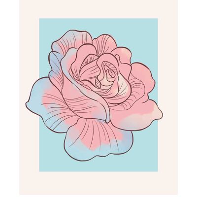 Wandbild - Cinderella Rose - Größe: 40 x 50 cm