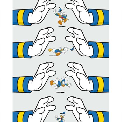 Wandbild - Donald Duck Hands - Größe: 30 x 40 cm