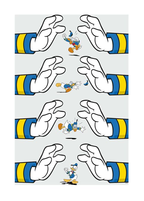 Wandbild - Donald Duck Hands - Größe: 50 x 70 cm