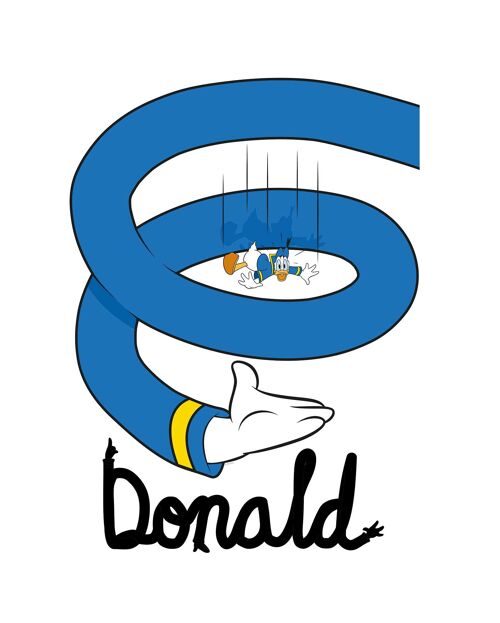 Wandbild - Donald Duck Spiral - Größe: 40 x 50 cm