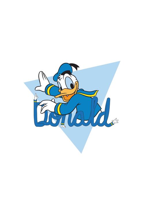 Wandbild - Donald Duck Triangle - Größe: 50 x 70 cm