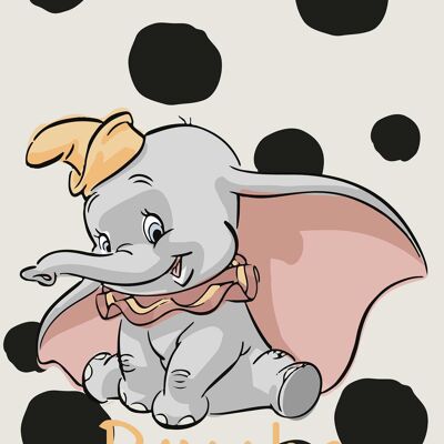 Wandbild - Dumbo Dots - Größe: 30 x 40 cm