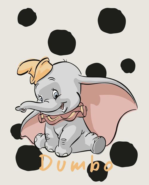 Wandbild - Dumbo Dots - Größe: 40 x 50 cm