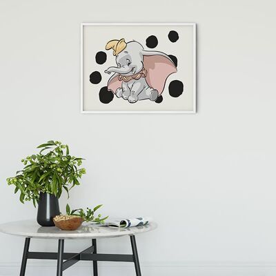 Wandbild - Dumbo Dots Landscape - Größe: 40 x 30 cm