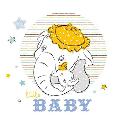 Wandbild - Dumbo Little Baby - Größe: 30 x 40 cm