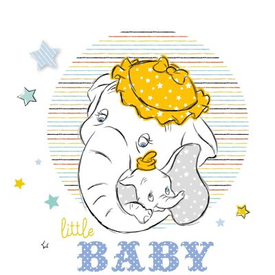 Wandbild - Dumbo Little Baby - Größe: 40 x 50 cm