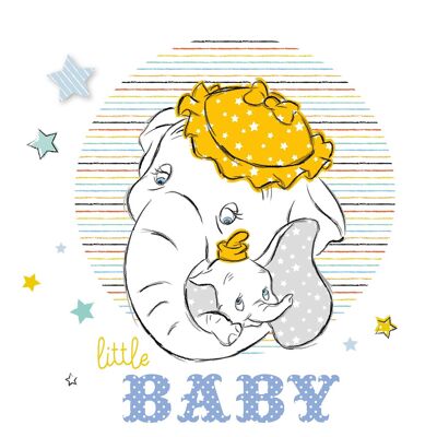 Wandbild - Dumbo Little Baby - Größe: 50 x 70 cm