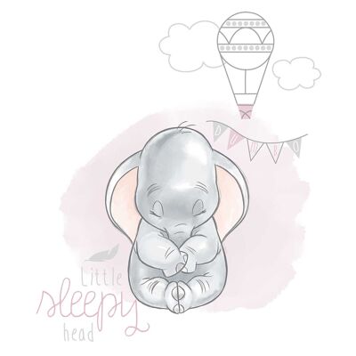 Wandbild - Dumbo Sleepy - Größe: 30 x 40 cm