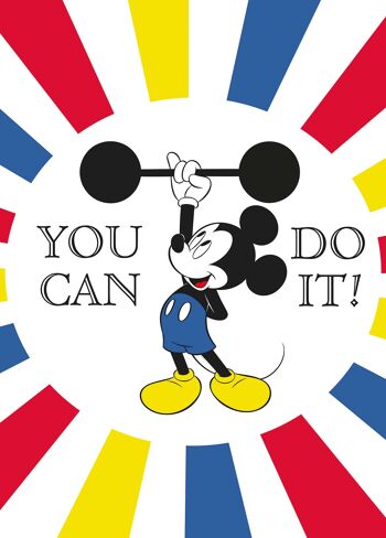 Papier peint - Mickey Mouse Do it - Dimensions : 50 x 70 cm 1