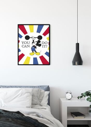 Papier peint - Mickey Mouse Do it - Dimensions : 50 x 70 cm 3