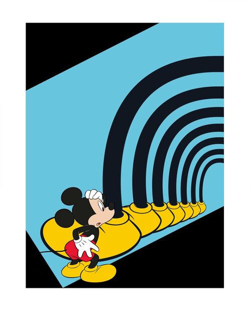 Wandbild - Mickey Mouse Foot Tunnel - Größe: 40 x 50 cm