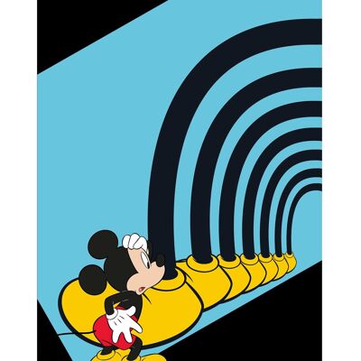 Wandbild - Mickey Mouse Foot Tunnel - Größe: 50 x 70 cm