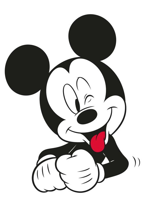 Wandbild - Mickey Mouse Funny - Größe: 50 x 70 cm