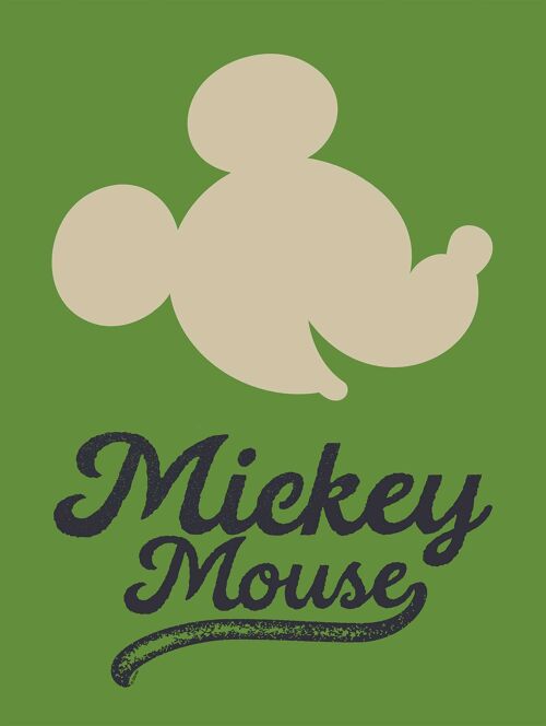 Wandbild - Mickey Mouse Green Head - Größe: 30 x 40 cm