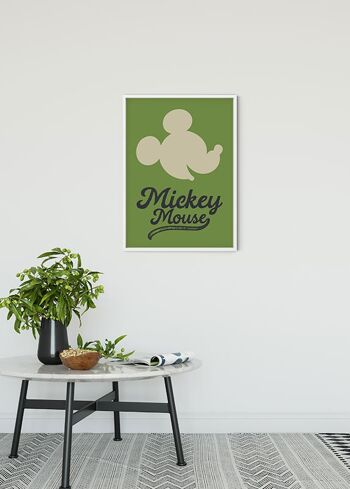 Papier Peint - Mickey Mouse Tête Verte - Dimensions : 30 x 40 cm 2