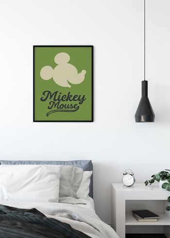 Papier Peint - Mickey Mouse Tête Verte - Dimensions : 30 x 40 cm 3