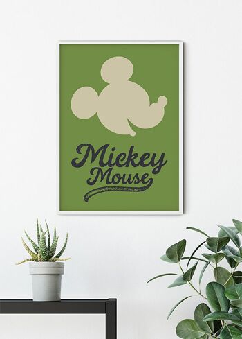 Papier Peint - Mickey Mouse Tête Verte - Dimensions : 30 x 40 cm 6