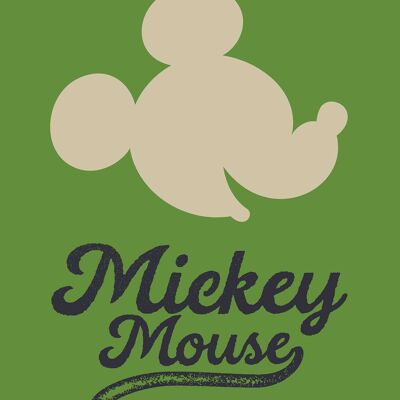 Wandbild - Mickey Mouse Green Head - Größe: 40 x 50 cm