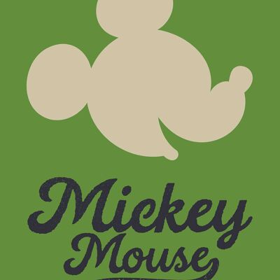 Wandbild - Mickey Mouse Green Head - Größe: 50 x 70 cm