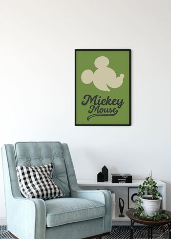 Papier Peint - Mickey Mouse Tête Verte - Dimensions : 50 x 70 cm 4