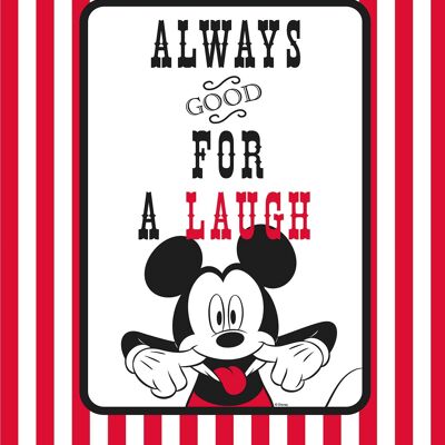 Wandbild - Mickey Mouse Laugh - Größe: 30 x 40 cm