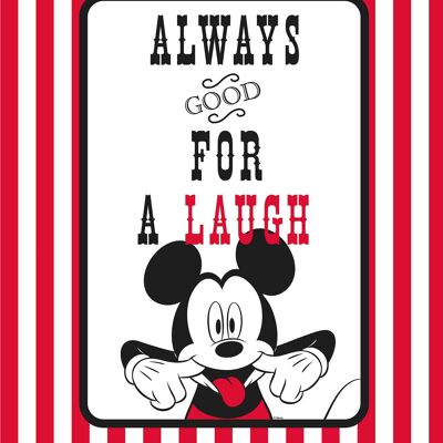 Wandbild - Mickey Mouse Laugh - Größe: 40 x 50 cm