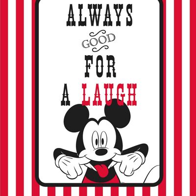 Wandbild - Mickey Mouse Laugh - Größe: 50 x 70 cm