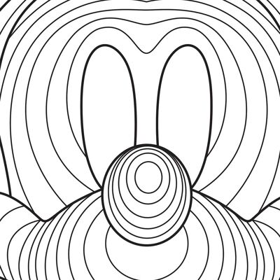 Wandbild - Mickey Mouse Lines - Größe: 50 x 70 cm