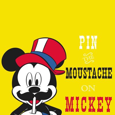 Wandbild - Mickey Mouse Moustache - Größe: 30 x 40 cm