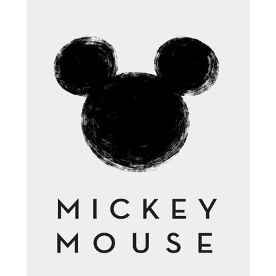 Mural - Silueta Mickey Mouse - Medida: 30 x 40 cm