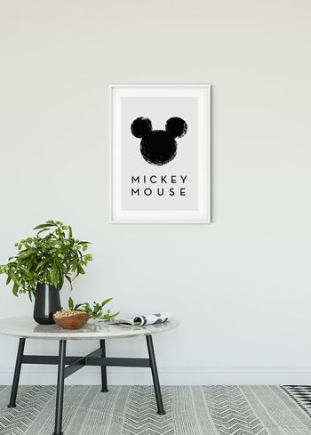 Papier peint - Silhouette de Mickey Mouse - Dimensions : 30 x 40 cm 2