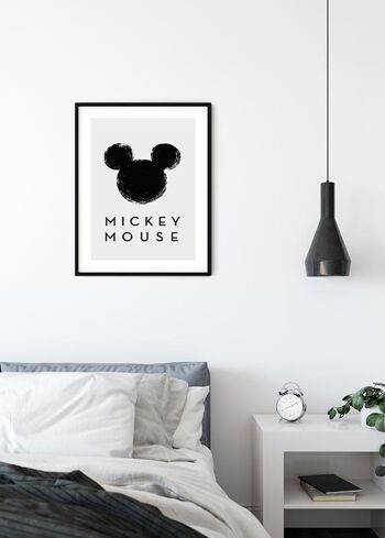 Papier peint - Silhouette de Mickey Mouse - Dimensions : 30 x 40 cm 3