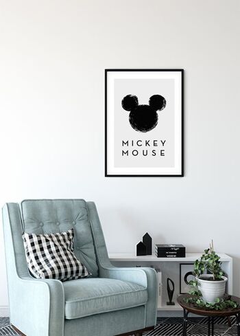 Papier peint - Silhouette de Mickey Mouse - Dimensions : 30 x 40 cm 4