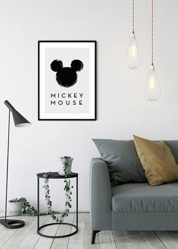 Papier peint - Silhouette de Mickey Mouse - Dimensions : 30 x 40 cm 5