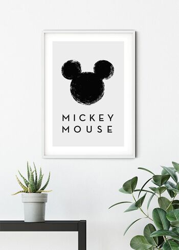 Papier peint - Silhouette de Mickey Mouse - Dimensions : 30 x 40 cm 6
