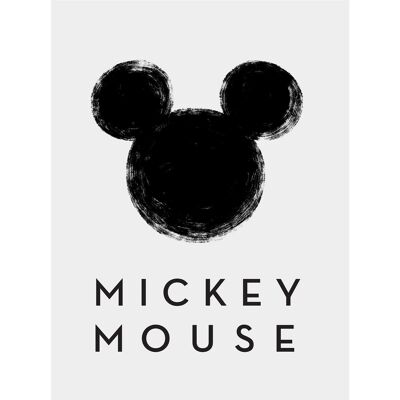 Mural - Silueta Mickey Mouse - Medida: 40 x 50 cm