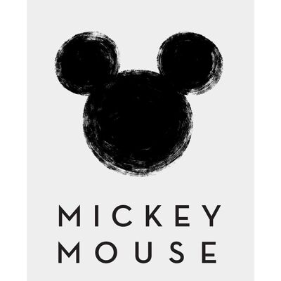 Wandbild - Mickey Mouse Silhouette - Größe: 50 x 70 cm