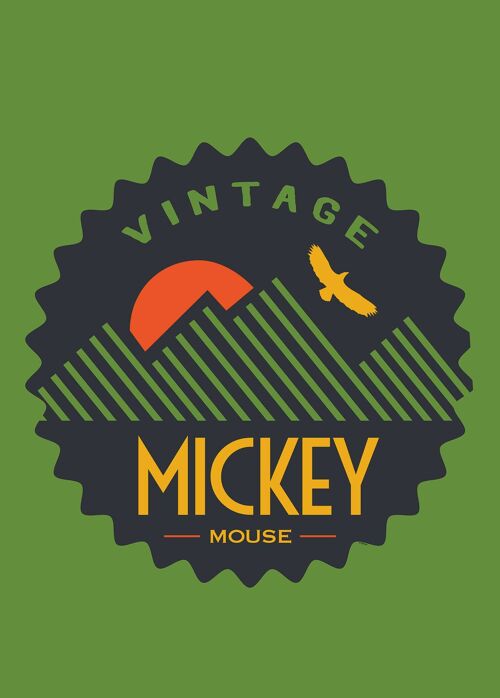 Wandbild - Mickey Mouse Vintage - Größe: 50 x 70 cm