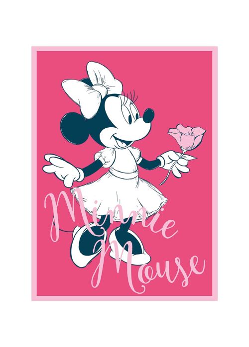 Wandbild - Minnie Mouse Girlie - Größe: 50 x 70 cm
