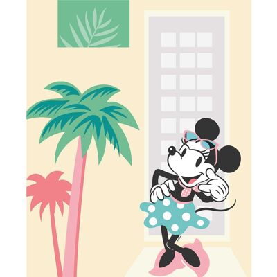 Mural - Minnie Mouse Palmas - Medida: 30 x 40 cm