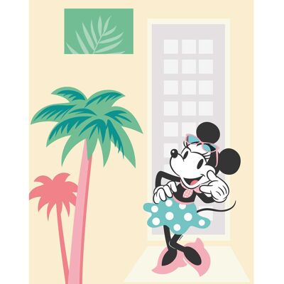 Mural - Minnie Mouse Palmas - Medida: 40 x 50 cm