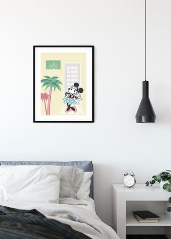 Papier peint - Palmiers de Minnie Mouse - Dimensions : 40 x 50 cm 3