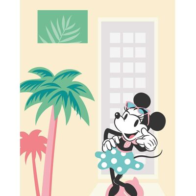 Wandbild - Minnie Mouse Palms - Größe: 50 x 70 cm