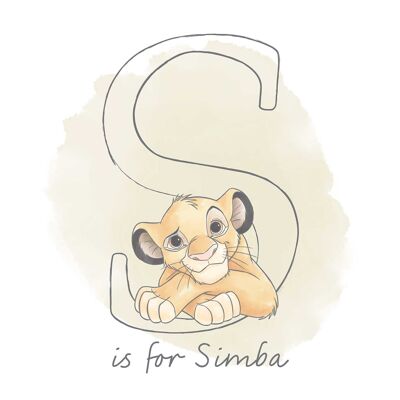 Mural - S como Simba - Medidas: 40 x 50 cm