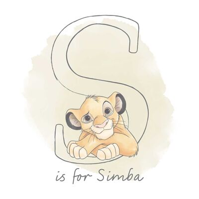 Mural - S como Simba - Medidas: 50 x 70 cm