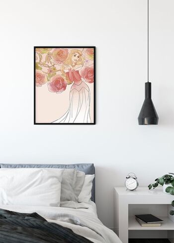 Papier peint - Roses de la Belle au bois dormant - Format : 30 x 40 cm 3